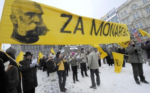 Monarchist rally in Prague