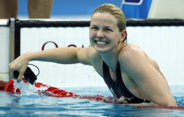 Plavkyn Britta Stefffenov z Nmecka vyhrla na olympid v Pekingu zvod na 50 metr volnm zpsobem 