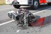 Nehoda motocyklu. Ilustrační foto. 