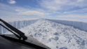 Prasklina v šelfovém ledovci Larsen C na západě Antarktidy.