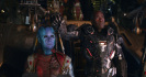 Na snímku vydaném studiem Disney z filmu Avengers: Endgame jsou Karen Gillanová (vlevo) a Don Cheadle.
