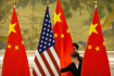 Ilustrační foto - Vlajky USA a Číny - ilustrační foto.