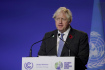 Ilustrační foto - Britský premiér Boris Johnson během projevu na klimatiské konferenci OSN v Glasgow, 1. listopadu 2021.