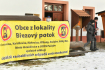 Obyvatelé pošumavských vesnic protestovali 8. ledna 2022 v Chanovicích na Klatovsku proti zvažované stavbě hlubinného úložiště jaderného odpadu.