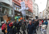 Pochod účastníků demonstrace pořádané 8. ledna 2022 v Brně hnutím Chcípl PES, které dlouhodobě kritizuje protiepidemická opatření státu.