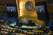 Mimořádné zasedání Valného shromáždění OSN v New Yorku 2. března 2022.