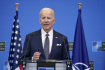 Americký prezident Joe Biden na tiskové konferenci po summitu NATO v Bruselu, 24. března 2022.