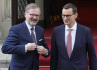 Ilustrační foto - Polský premiér Mateusz Morawiecki (vpravo) a jeho český protějšek Petr Fiala se setkali 29. dubna 2022 ve Varšavě.
