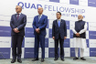 Začátek summitu Quad. Zleva australský premiér Anthony Albanese, prezident USA Joe Biden, premiér Japonska Fumio Kišida a premiér Indie Naréndra Módí v Tokiu 24. května 2022.