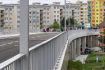 V Litvínově na Mostecku se po 17 měsících stavebních prací otevřel nový most přes Mezibořskou ulici, 9. června 2022. 