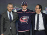 Ilustrační foto - Český hokejový obránce David Jiříček poté, co jej v NHL draftoval Columbus, 7. července 2022 v Montrealu.
