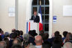 Francouzský prezident Emmanuel Macron v Pithiviers 17. července 2022.