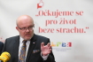 Briefing ministra zdravotnictví Vlastimila Válka (TOP 09) k očkování. 15. srpna 2022, Praha.