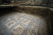 Mozaika z období 5. až 7. století v Pásmu Gazy, 16. září 2022.