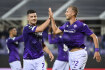 Fiorentina - Hearts, utkání 4. kola skupiny A fotbalové Evropské konferenční ligy, 13. října 2022. Fotbalista Antonín Barák (vpravo) z Fiorentiny se raduje z gólu. 