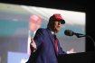 Bývalý prezident USA Donald Trump hovoří na předvolebním mítínku v Latrobe 5. listopadu 2022.