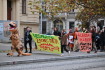 Společná demonstrace univerzit z celého Brna proti nedostatečnému postoji vlády k řešení klimatické krize. Protest iniciují studenti z hnutí Univerzity za klima, 16. listopadu 2022, Brno.