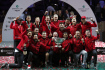 Ilustrační foto - Kanadský tenisový tým oslavuje zisk Davisova poháru, 27. listopadu.