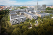 Plzeňská developerská skupina BC Real zahájila stavbu 1500 bytových jednotek ve více než desetihektarovém areálu bývalé papírny u řeky Radbuzy (na vizualizaci). 