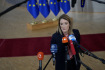 Předsedkyně Evropského parlamentu Roberta Metsolaová přichází na summit EU, 15. prosince 2022. 