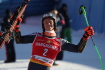 Norský lyžař Lucas Braathen po vítězství v závodu SP obřího slalomu v Alta Badii, 18. prosince 2022.