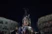 V jihoukrajinské Oděse v noci odstranili pomník ruské carevny Kateřiny II. Veliké, která přístavní město v 18. století nechala založit. 29. prosince 2022. 