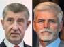 Kandidáti na českého prezidenta zleva Andrej Babiš a Petr Pavel na kombinovaném snímku.