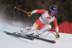 Švýcarská lyžařka Lara Gutová-Behramiová na trati supeobřího slalomu v rakouském Svatém Antonu 15. ledna 2023.