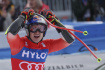 Švýcarský lyžař Marco Odermatt vyhrál 28. ledna 2023 superobří slalom Světového poháru v Cortině d\'Ampezzo.