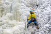 Správa Krkonošského národního parku (KRNAP) nabízí lidem možnost lezení po zhruba 20 metrů vysokém ledopádu v Labském dole v Krkonoších, 6. února 2023, Špindlerův Mlýn, Trutnovsko.
