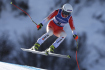 Švýcarská lyžařka Jasmine Fluryová na trati sjezdu na MS ve francouzském Méribelu 11. února 2023.