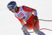 Švýcarský lyžař Marco Odermatt se raduje v cíli sjezdu na MS ve francouzském Courchevelu 12. února 2023.