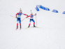 Mistrovství světa v biatlonu - štafeta smíšených dvojic, 16. února 2023, Oberhof, Německo. Čeští biatlonisté Michal Krčmář a Tereza Voborníková.