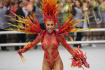 Přehlídka škol samby na slavném karnevalu v brazilském Riu de Janeiro, 18. února 2023. Brazilská modelka a televizní moderátorka Sabrina Sato. 