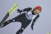 Selina Freitagová z Německa v závodech smíšených družstev ve skoku na mistrovství světa v klasickém lyžování ve slovinské Planici 26. února 2023.