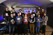 Společná fotografie nominovaných autorů a moderátorů na tiskové konferenci k vyhlášení nominací literárních cen Magnesia Litera. 8. března 2023, Praha.