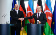 Prezident Ázerbájdžánu Ilham Alijev a německý kancléř Olaf Scholz v Berlíně 14. března 2023.