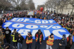 Demonstrace proti důchodové reformě v hlavním městě Francie Paříži, 15. března 2023.