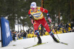 Norský lyžař Johannes Hösflot Klaebo ve sprintu volnou technikou během závodu Světového poháru ve švédském Falunu 18. března 2023.