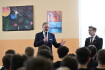 Premiér Petr Fiala navštívil 20. března 2023 Brno. Na snímku beseda se studenty Gymnázia Brno Vídeňská.