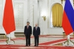 Ilustrační foto - Ruský prezident Vladimir Putin (vpravo) se odpoledne v Kremlu opět setkal se svým čínským protějškem Si Ťin-pchingem během uvítacího ceremoniálu v Kremlu, 21. března 2023.