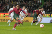 Utkání kvalifikace fotbalového ME Portugalsko - Lichtenštejnsko v Lisabonu, 23. března 2023. Cristiano Ronaldo z Portugalska střílí gól.