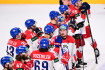 Utkání skupiny B mistrovství světa v hokeji: Česko - Kanada, 23. května 2023, Riga. Hráči ČR po prohraném utkání.