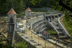 Rekonstrukce vodní nádrže Harcov, 10. srpna 2023 v Liberci.