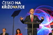 Premiér Petr Fiala vystoupil na konferenci Česko na křižovatce - Vize a strategie pro dalších 30 let,  1. září 2023, Praha.