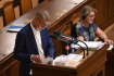Předseda hnutí ANO Andrej Babiš při vystoupení na řádné schůzi Sněmovny, 5. září 2023, Praha. 