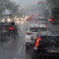 Ilustrační foto - Bouřka se silným přívalovým deštěm. Ilustrační foto