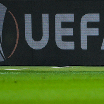 Ilustrační foto - Logo UEFA, Evropská fotbalová liga - ilustrační foto.