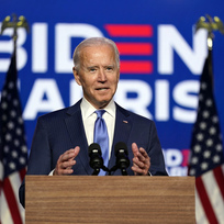 Ilustrační foto - Joe Biden při kandidatuře na prezidenta 6. listopadu 2020.