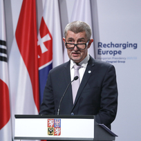 Ilustrační foto - Český premiér Andrej Babiš na jednání skupiny V4 a Jižní Koreje v Budapešti, 4. listopadu 2021.